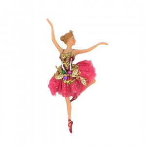 Figurină House of Seasons balerină fucsia