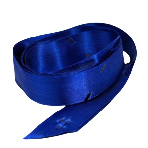 Fundă din satin cu autoformare bleumarin