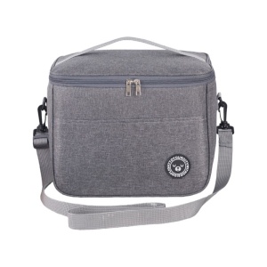 Geantă termică pentru transportul alimentelor, LUNCH BOX, 29x20x21 cm, gri