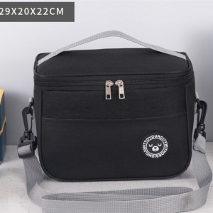 Geantă termică pentru transportul alimentelor, LUNCH BOX, 29x20x21 cm, negru, Ecarla