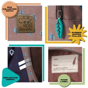 Ghiozdan troller, Perletti, model Bufniță & Căprioară, 40 cm, colecția Cool Kids - Img 4