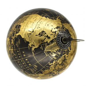 Glob decorativ metalic bază neagră 25cm