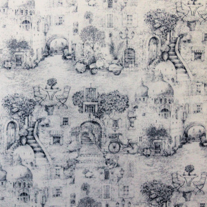 Hârtie ambalat cadouri Retro blue garden