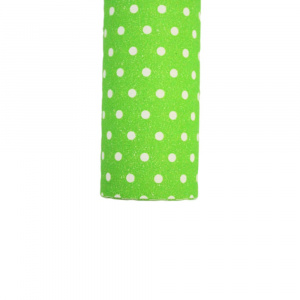 Hârtie pentru ambalat cadouri, colecția Graphic, culoare verde deschis cu bulinuțe albe, 200x70 cm