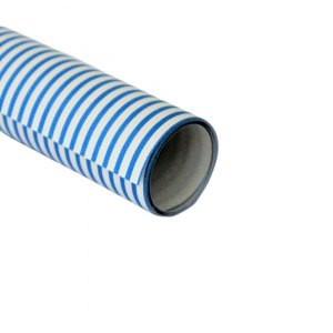 Hârtie pentru ambalat cadouri, coleția Graphic, dungulițe albe și bleu, 200x70 cm