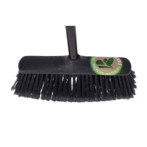 Mătură de uz casnic cu coadă, materiale reciclate, culoare negru, 120 cm