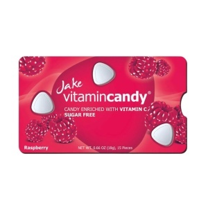 Jake Vitamin Candy – bomboane fără zahăr cu Vitamina C, zmeură, cutie cu 12 blistere