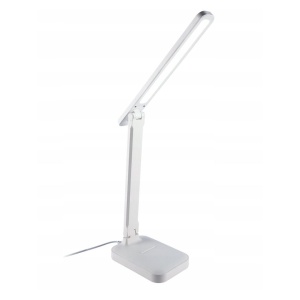 Lampă de birou LED Jumi, cu suport pentru telefon, alb, 3 niveluri de luminozitate