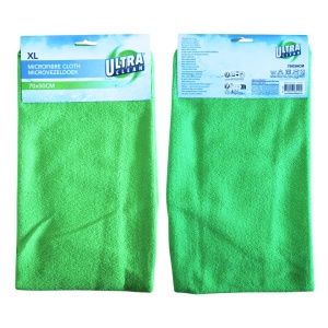 Lavetă din microfibră verde, Ultra Clean XL 70x50 cm, curățare eficientă