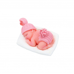 Lumânare decorativă Bebe îngeraș roz