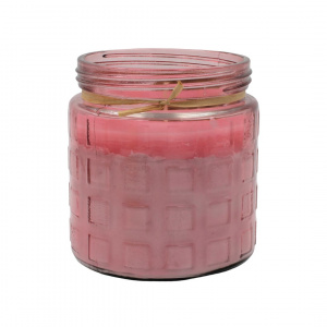 Lumânare parfumată roz cu citronella anti-insecte - Img 3