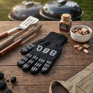 Mănușă profesională BBQ – protecție termică pentru grătar până la 250°C