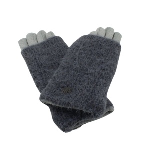 Mănuși damă, Antonio, cu funcție touch și manșetă detașabilă, culoare gri, one size