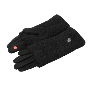 Mănuși damă, Antonio, cu funcție touch și manșetă detașabilă, culoare negru, one size