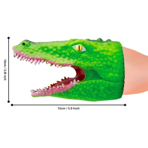 Marionetă de mână, pentru copii, Deluxebase, 15 cm, model crocodil