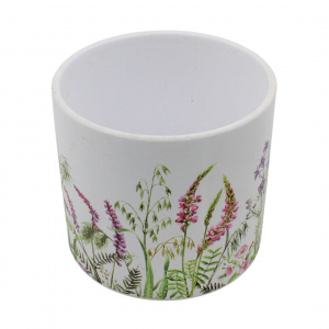 Mască ghiveci, din ceramică, floricele câmp, 12 cm