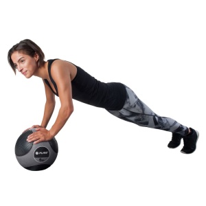 Minge medicinală 6 kg Pure 2 Improve – Gri/Negru, din cauciuc, pentru antrenamente funcționale