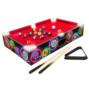 Mini Masă de biliard, portabilă, cu accesorii led, 48.5x30 cm