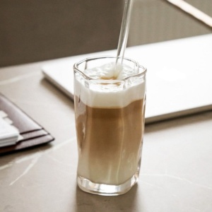 Pahar din sticlă borosilicată, pentru cafea latte și long drinkuri, 275 ml, eCarla, SZK199