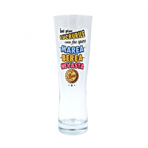 Pahar pentru bere ÎMI PLAC LUCRURILE 600ml