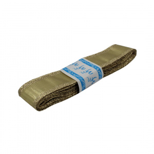 Panglică textilă AURIU dungulițe 25mm x 3m