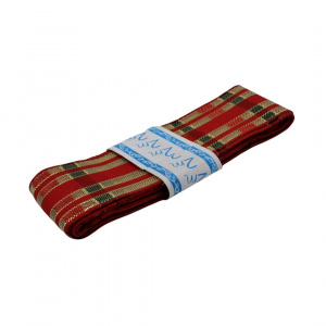 Panglică textilă ROȘU AURIU 38mm x 2m