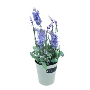 Plantă artificială în ghiveci, lavandă, dimensiuni 28x9 cm, culoare violet