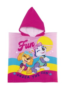 Prosop de plajă, Poncho, pentru copii, model Skye-Paw Patrol, 55x55 cm, Arditex