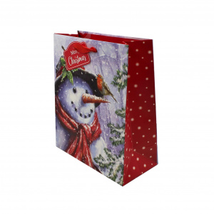 Pungă cadou Crăciun SDE M SNOWMAN - Img 1