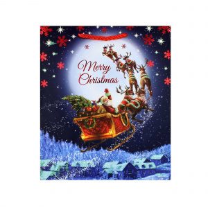 Pungă cadou Crăciun SDE XL FLYING SANTA