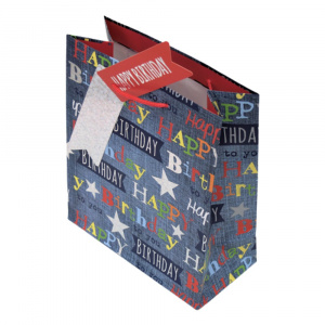 Punga cadou hartie L BIRTHDAY MODERN