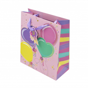 Punga cadou hartie L Pastel Balloons - Img 1
