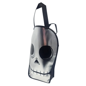 Pungă de colindat, pentru Halloween, metalizată, model craniu, Eurowrap