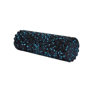 Rolă cilindru masaj XQ Max, din spumă, pentru yoga, negru cu albastru