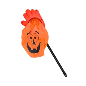 Sac de colindat, cu mâner, pentru Halloween, model mână portocalie și dovleac, Eurowrap