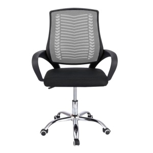Scaun de birou ergonomic, ajustabil, TOLEDO, Jumi, negru cu spătar gri