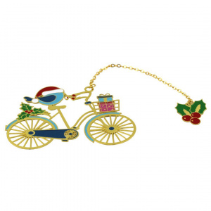 Semn de carte, bicicletă Crăciun - Img 2