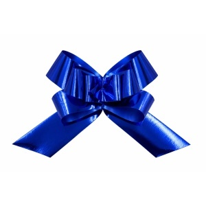 Set 10 funde albastre, decorative, autoformabile pentru cadouri, metalizate, 50 x 3 cm, Brizzolari