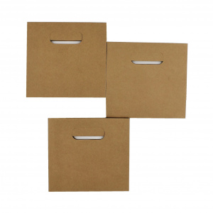 Set 10 pungi cadou kraft 15x14x7cm