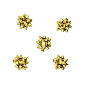 Set 10 steluțe autoadezive, 5 cm, Brizzolari, culoarea auriu
