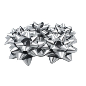 Set 10 steluțe autoadezive, 7 cm, Brizzolari, culoarea argintiu metalizat