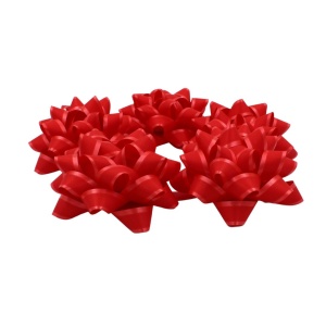 Set 10 steluțe autoadezive, 9 cm, Brizzolari, culoarea roșu mat - Img 4