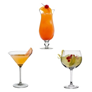 Set 12 pahare, cu picior, pentru cocktail, Excellent Houseware