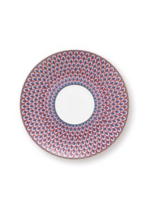Set 2 căni cu farfurioare, din porțelan, Pip Studio, 280ml, colecția Flower Festival, Light Blue