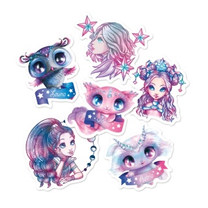 Set 50 stickere, din vinil, Nebulous Stars, Astria & Stella