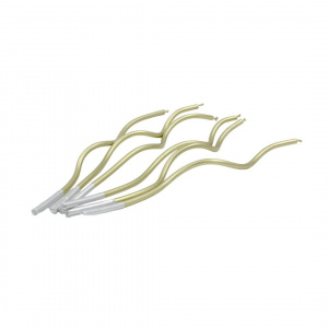 Set 6 lumânări pentru tort, curbate, aurii, Celebright, 15.5cm