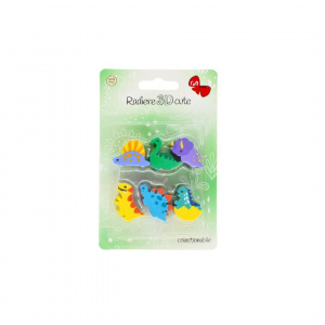 Set 6 radiere 3D colecționabile dino - Img 1