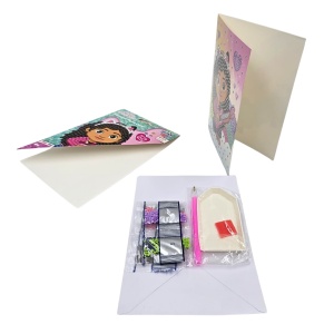 Set creativ Diamond Painting, Gabby’s Dollhouse, card mozaic cu diamante, Moxy, multicolor