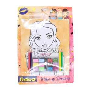 Set de Machiat "Besties Make-up Drawings" – Creativitate și Distracție pentru Copii