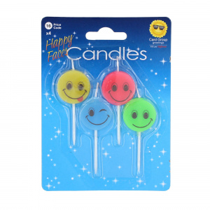 Set lumânări aniversare "Happy faces candles"